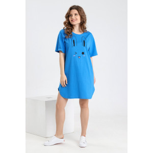 Туника женская "Лакса" кулирка (последний размер) василек 44,52