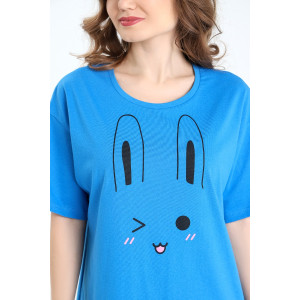 Туника женская "Лакса" кулирка (последний размер) василек 44,52