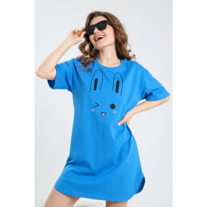 Туника женская "Лакса" кулирка (последний размер) василек 44,52