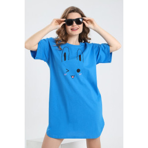 Туника женская "Лакса" кулирка (последний размер) василек 44,52