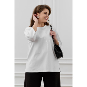 Футболка женская "Майна-1" кулирка с лайкрой (последний размер) белый 62