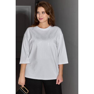 Футболка женская "Майна-1" кулирка с лайкрой (последний размер) белый 62