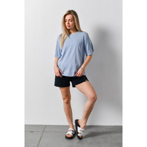 Футболка женская "Гретта-2" кулирка с лайкрой (последний размер) светло-голубой 50,54