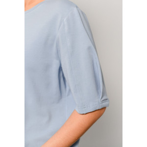 Футболка женская "Гретта-2" кулирка с лайкрой (последний размер) светло-голубой 50,54