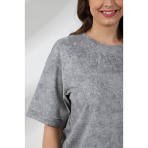 Футболка женская "Отпуск-5" кулирка (последний размер) серый 52,58