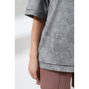 Футболка женская "Отпуск-5" кулирка (последний размер) серый 52,58