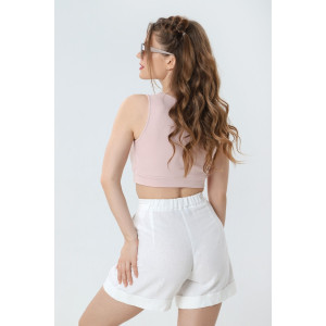 Майка-топ женская "Спайс" рибана (последний размер) пудровый 50