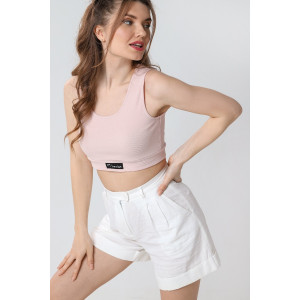 Майка-топ женская "Спайс" рибана (последний размер) пудровый 50