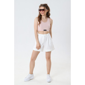 Майка-топ женская "Спайс" рибана (последний размер) пудровый 50