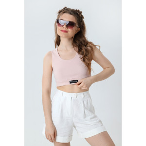 Майка-топ женская "Спайс" рибана (последний размер) пудровый 50
