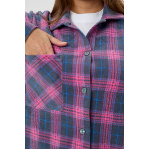 Рубашка женская "Мускат-1" флис (последний размер) серый 60