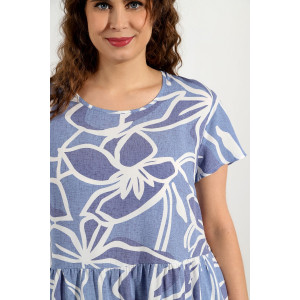 Платье женское "Упоение-1" штапель (последний размер) синий 54