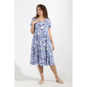 Платье женское "Упоение-1" штапель (последний размер) синий 54