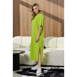 Платье-туника женское "Инта" кулирка с лайкрой (последний размер) лаймовый 52