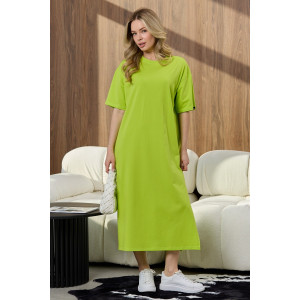Платье-туника женское "Инта" кулирка с лайкрой (последний размер) лаймовый 52