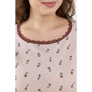 Сорочка женская "Вельвета-1" кулирка (последний размер) бежевый 54