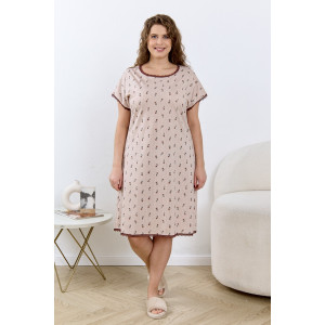 Сорочка женская "Вельвета-1" кулирка (последний размер) бежевый 54