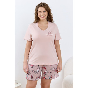 Пижама женская "Айрис-2" кулирка (последний размер) пудровый 52