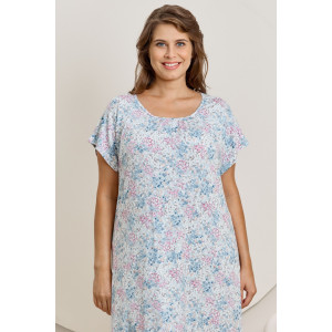 Сорочка женская "Юстина" вискоза (последний размер) голубой 58