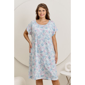 Сорочка женская "Юстина" вискоза (последний размер) голубой 58