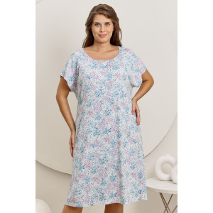 Сорочка женская "Юстина" вискоза (последний размер) голубой 58