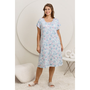 Сорочка женская "Юстина" вискоза (последний размер) голубой 58