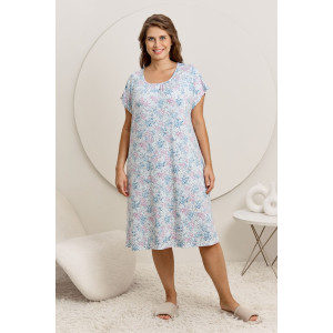 Сорочка женская "Юстина" вискоза (последний размер) голубой 58