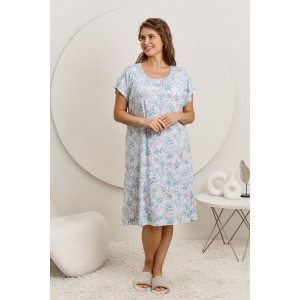 Сорочка женская "Юстина" вискоза (последний размер) голубой 58