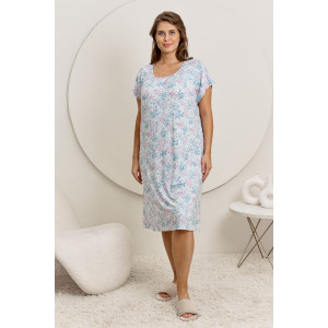 Сорочка женская "Юстина" вискоза (последний размер) голубой 58