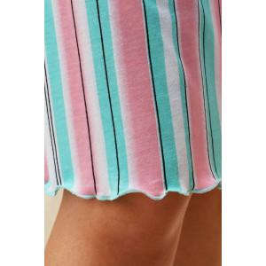 Сорочка женская "Татьяна" кулирка (последний размер) расцветка 1 4 вертикальная цветная полоска 46