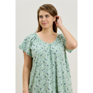 Сорочка женская "Эла" кулирка (последний размер) зеленый 58