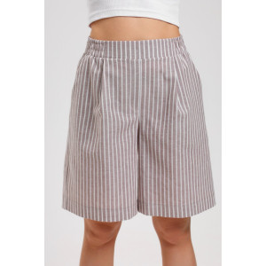 Шорты женские "Летний день-3" плательная ткань (последний размер) бежевый 46,48,52