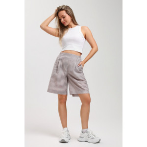 Шорты женские "Летний день-3" плательная ткань (последний размер) бежевый 46,48,52