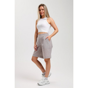 Шорты женские "Летний день-3" плательная ткань (последний размер) бежевый 46,48,52