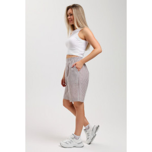 Шорты женские "Летний день-3" плательная ткань (последний размер) бежевый 46,48,52