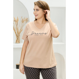 Костюм двойка женский "Наследие-2" кулирка (последний размер) бежевый 54,58