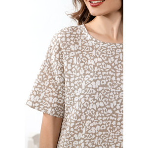 Костюм двойка женский "Маргоша-1" муслин (последний размер) леопард 46,48