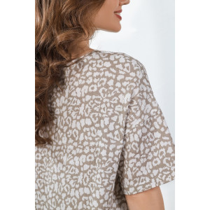 Костюм двойка женский "Маргоша-1" муслин (последний размер) леопард 46,48