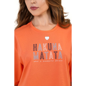 Костюм двойка женский "Владислава-2" кулирка (последний размер) оранжевый 44,48,50