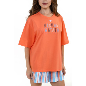 Костюм двойка женский "Владислава-2" кулирка (последний размер) оранжевый 44,48,50