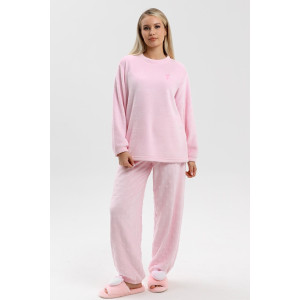 Костюм двойка женский "Ультиматум" велсофт (последний размер) розовый 46