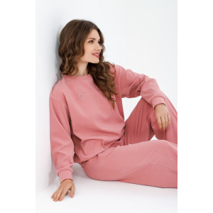 Костюм двойка женский "Фортуна" сайкл-флис (последний размер) сухая роза 44,50,54