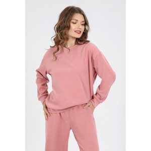 Костюм двойка женский "Фортуна" сайкл-флис (последний размер) сухая роза 44,50,54