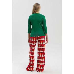 Костюм двойка женский "Сноу-2" кашкорсе-велюр стрейч (последний размер) зеленый 46