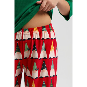 Костюм двойка женский "Сноу-2" кашкорсе-велюр стрейч (последний размер) зеленый 46