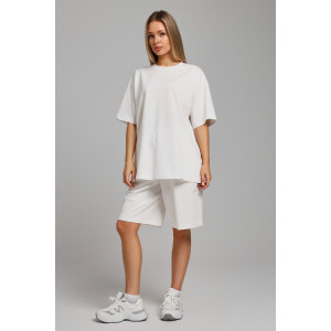 Костюм двойка женский "Азарт-3" кулирка (последний размер) молочный 50