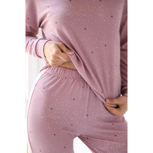 Костюм двойка женский "Снежок" кашемир софт (последний размер) сухая роза 52