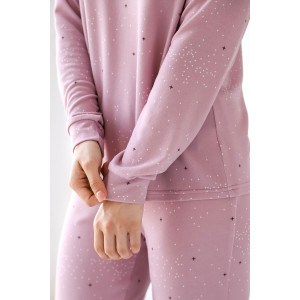 Костюм двойка женский "Снежок" кашемир софт (последний размер) сухая роза 52