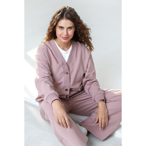 Костюм двойка женский "Сиена" футер 2-х нитка с лайкрой (последний размер) какао 46