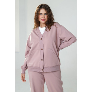 Костюм двойка женский "Сиена" футер 2-х нитка с лайкрой (последний размер) какао 46